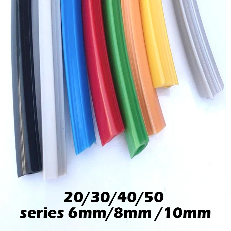 

1meter 20/30/40/50 series 6mm/8mm /10mm flat seal for 2020 aluminum profile soft Slot Cover/ Panel Holder C-Beam machine