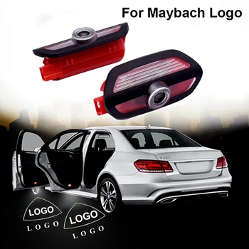 

2Pcs For Mercedes Benz S-class W222 S400 S450 Car Led Door Light Projector Ghost Shadow Lamp Welcome Lights for MABACH Logo