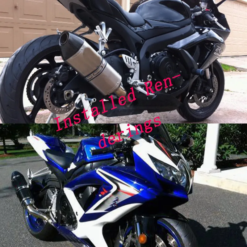 GSXR 750 мотоцикл для Suzuki GSXR1000 GSXR600 600 k8 глушитель выхлопной трубы без застежки