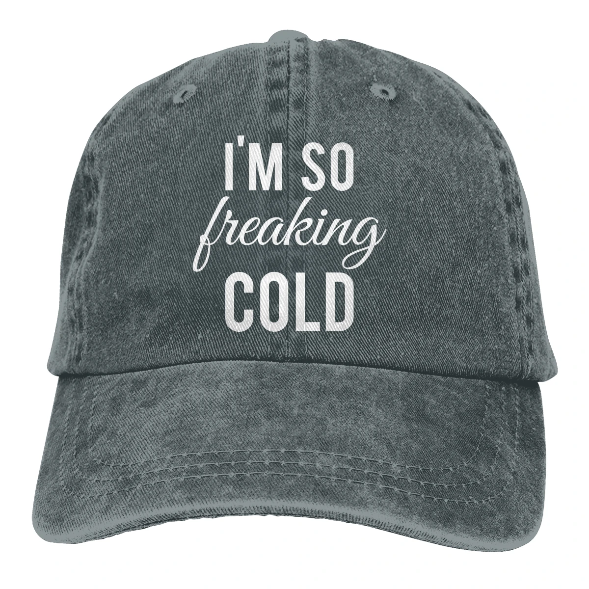 Долбаный холодный Casquette черный унисекс Мужские Женские джинсовые бейсболка с ремешком кепки Регулируемый Гольф папа шляпа