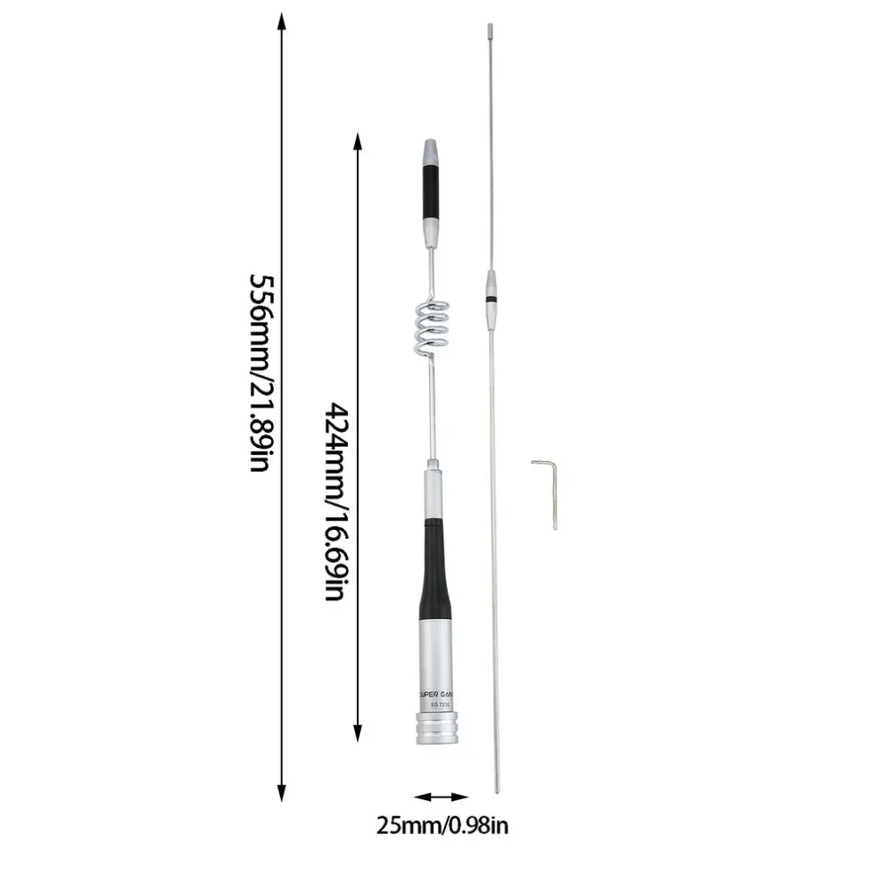 ABBREE SG-7500 Двухдиапазонная UHF/VHF 144/430MHz 100W 3,5/6.0dBi Любительская Автомобильная радио Мобильная/станция антенна SL16/UHF-J/M