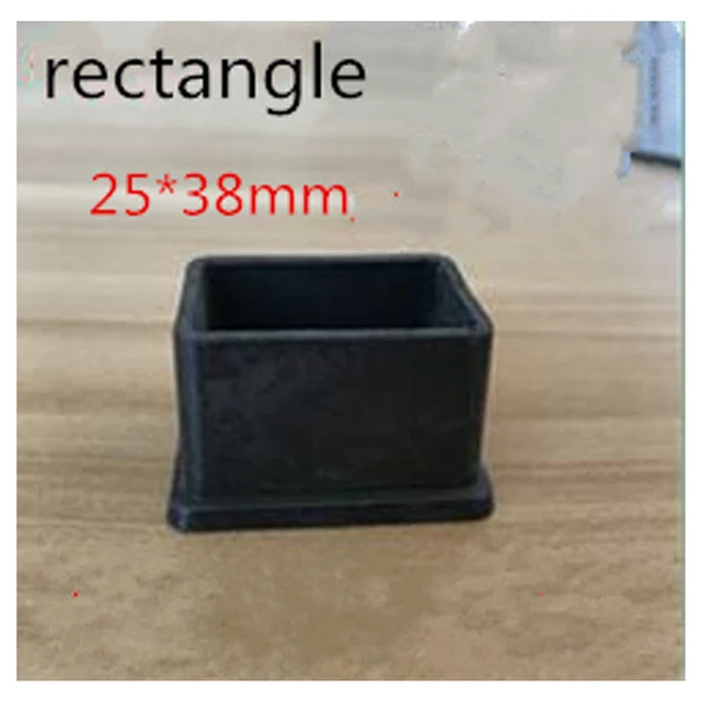 4pcs square silicone chair leg caps Non-slip Table Foot dust Cover Socks Floor Protector pads pipe plugs furniture leveling feet 25x38mm 4pcs
