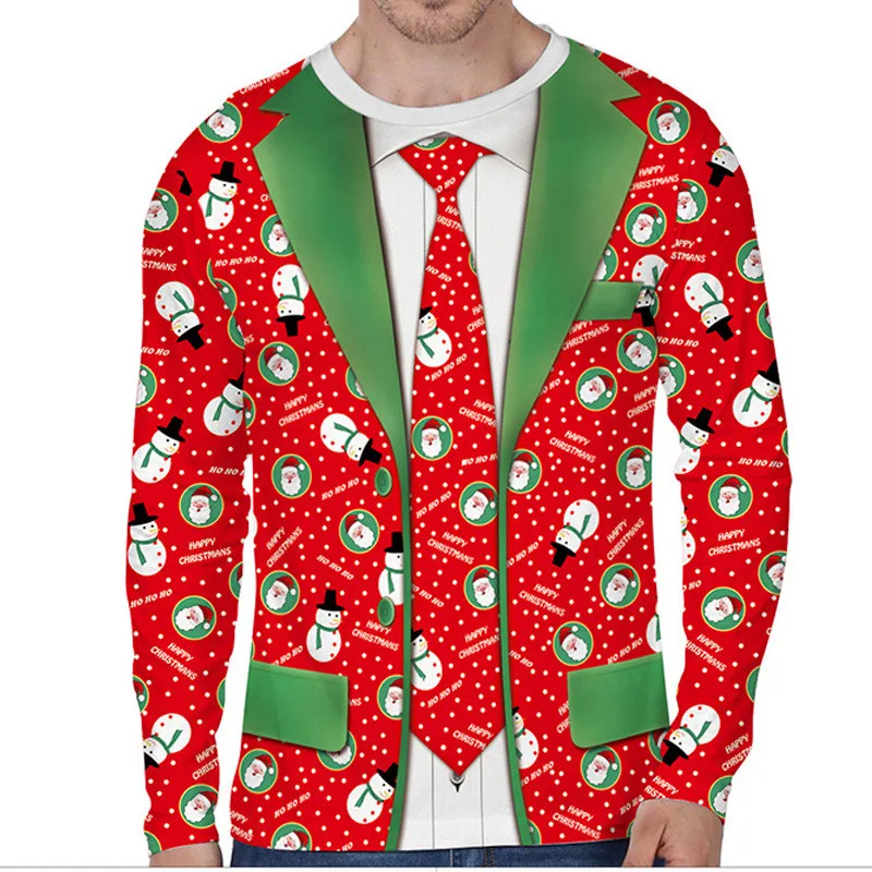 Уродливый Рождественский свитер для мужчин и женщин, осенне-зимние свитера, джемперы, топы для мужчин и женщин, 3D Толстовка с капюшоном, свитер, пуловер, Рождественская одежда