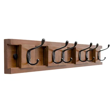 

Movable Wall Hook Solid Wood Clothes Key Holder Wall Hanger Bathroom Kitchen Hangers Hook Rack Vintage Home Decor Towel Hanger