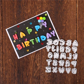 

YaMinSanNio English Letters Metal Cutting Dies A-Z Alphabet Die for Making Scrapbooking Diecut Embossing Stencil Decor Craft DIY