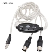 USB MIDI In-out интерфейсный кабель конвертер ПК к музыкальной клавиатуре адаптер Шнур
