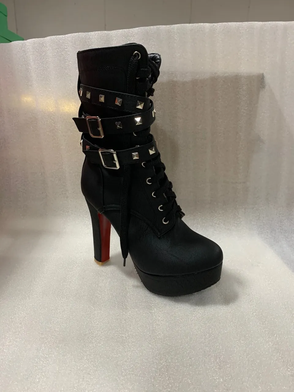 rebite botas senhoras meados de bezerro botas