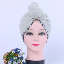 Сверхтонкое волокно Bibulous быстросохнущее мягкое и удобное полотенце для сушки волос шапочка для душа для взрослых протирать головной платок быстросохнущее полотенце