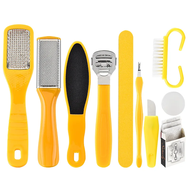 10 in 1 Professional Pedicure Tools Foot Scrubber Kit Rasp Foot File