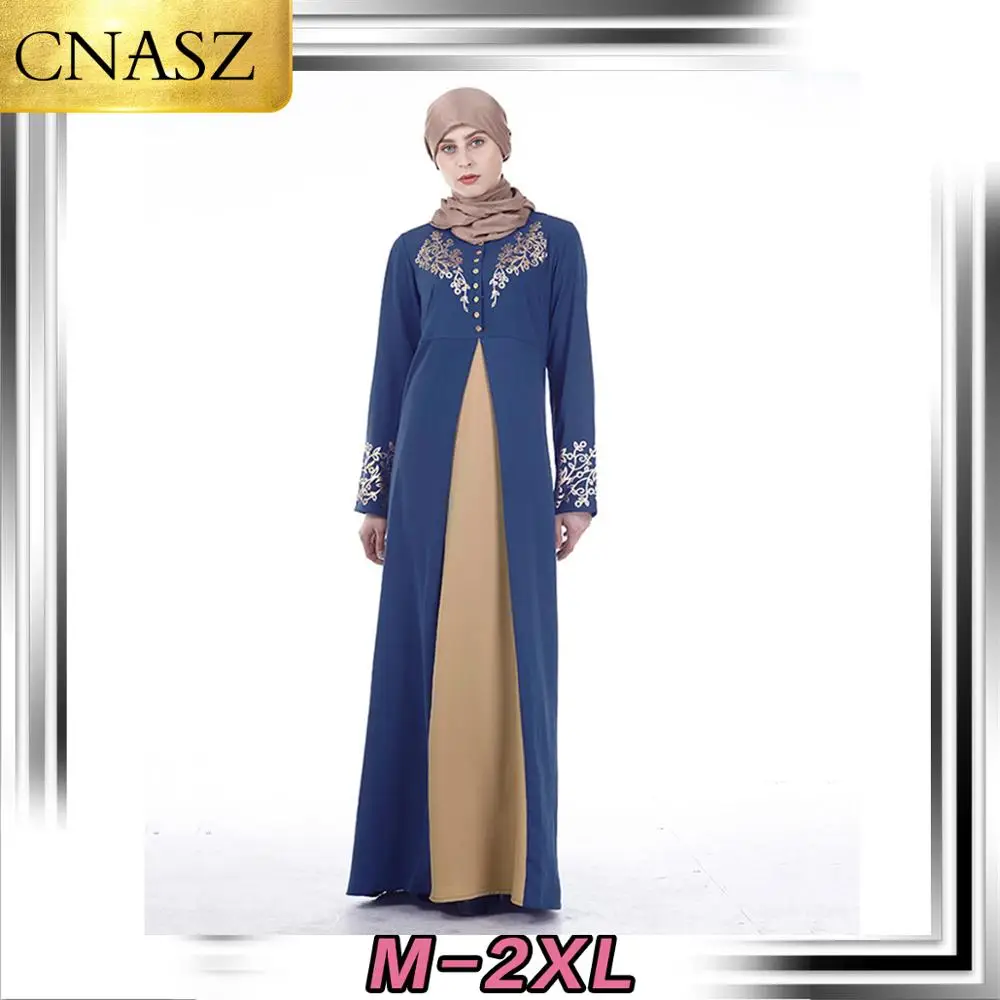 2019 New Arrival Abaya Turkey Winter Muslim Women's Middle Eastern Hot Stamping Dress Female Elegant Fashion Evening | Тематическая