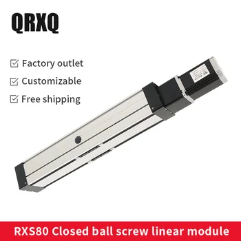 

Heavy duty closed ball screw linear module with motor for painting effective stroke 800mm