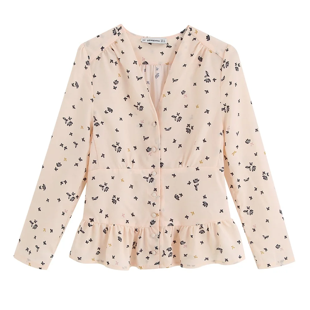 

Blouse Tops Womens Female Elegant Long Sleeve Blouse Shirt Casual Streetwear Blouse TOP C9541