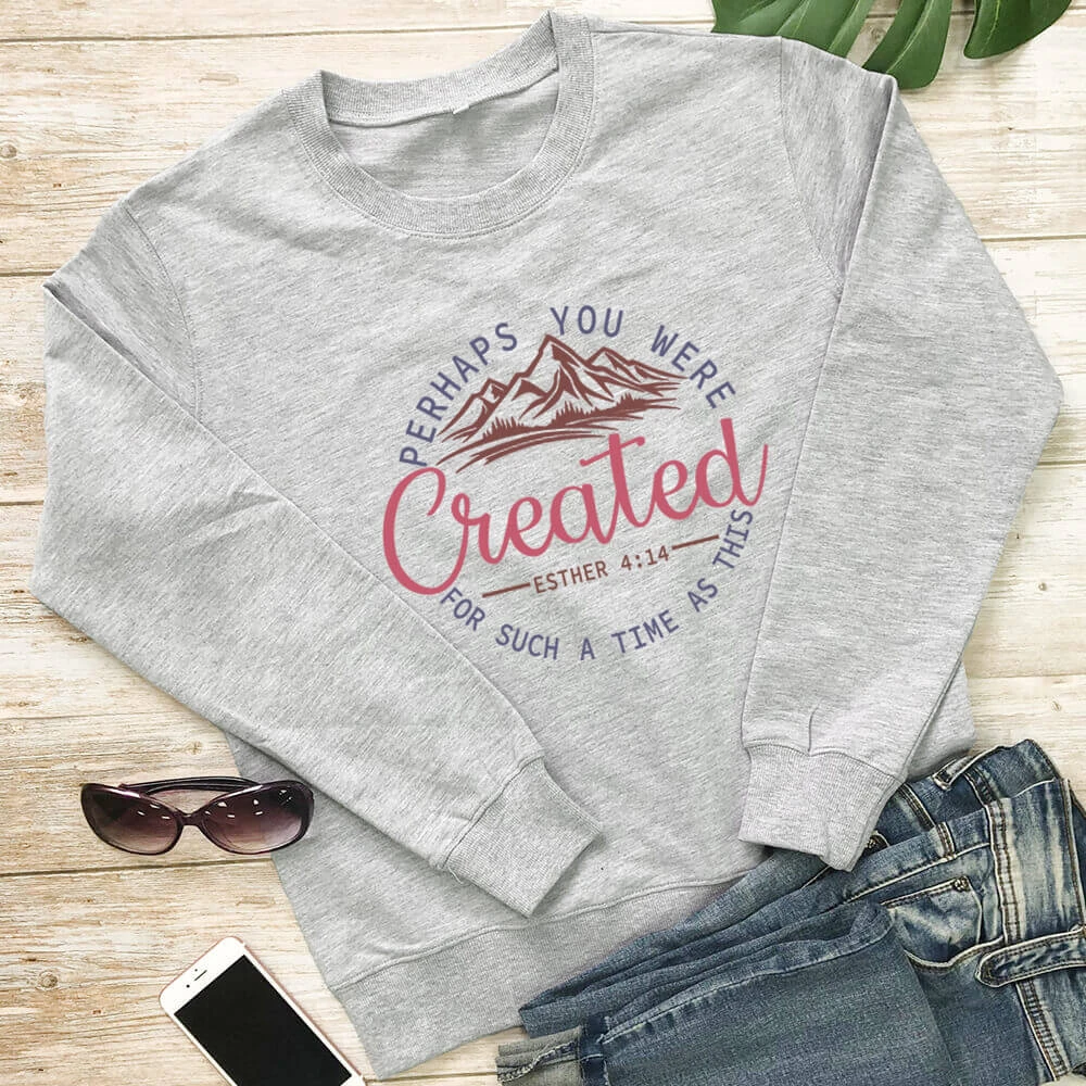 Tal vez You Were Creed Sudadera 100% algodón para mujer, jerséis de cuello redondo de manga larga, sudaderas de fe para primavera y otoño|Sudaderas capucha y sudaderas| - AliExpress