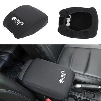 

Center Console Armrest Box Pad Cover Storage Bag Pocket for Jeep Wrangler JL 2018 2019 Cotton Velvet Black Car Inner Accessories