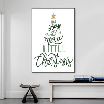 

Have yourself a merry little christmas Poster Christmas Silk Poster Print Wall Art Home Decor No Frame Dropshipping