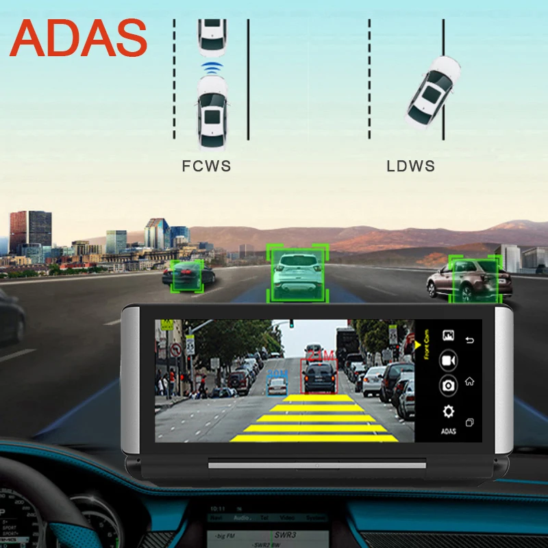Семейный автомобильный 7 дюймовый 4G Android Автомобильный видеорегистратор GPS