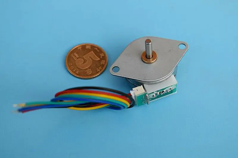 Micro 25mm Round Thin 4-phase 5-wire Stepper Motor Mini Stepping Motor 3mm Shaft 