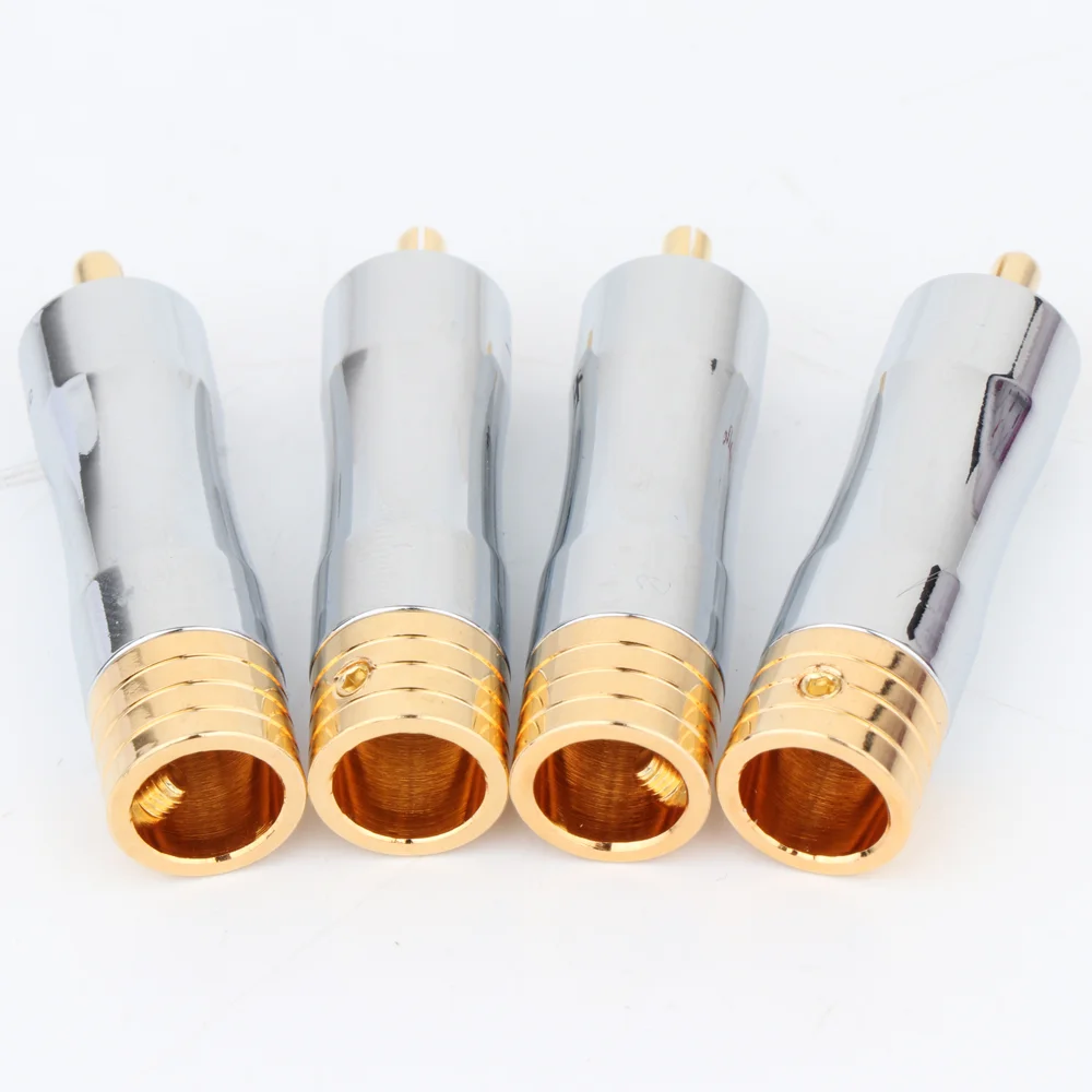 Rca Plug Cabo de Áudio Conector Macho Adaptador Banhado a Ouro Peças R1703 - Image 5