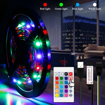 

Flexible Remote Control Rainbow Light Flexible Lighting Ribbon Tape Set Bathroom Cabinet TV Backlight Light Strip