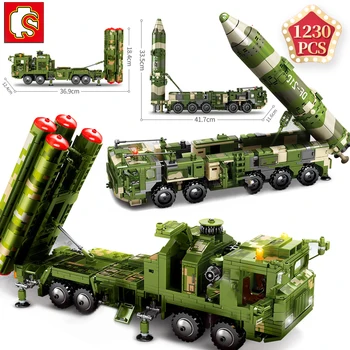

Technical Creator Building Blocks Army World Creator Designer Modern Military Vehicle Missile Weapon Brick Children's Toy