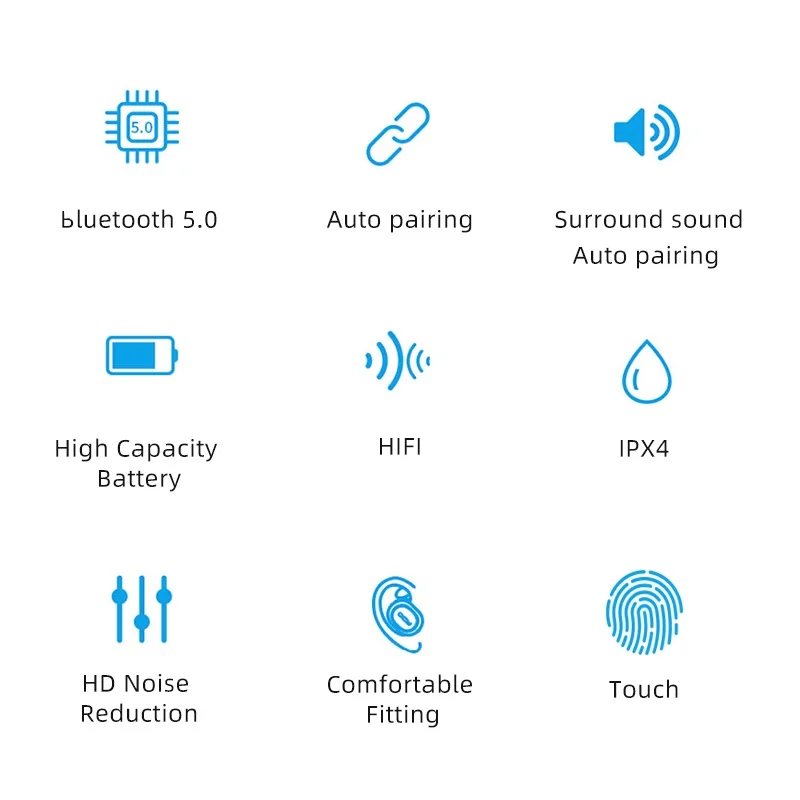 CLAITE M13 TWS bluetooth 5,0 наушники 6D тяжелый бас HiFi HD вызов Smart Touch прозрачная Водонепроницаемая гарнитура с зарядным устройством