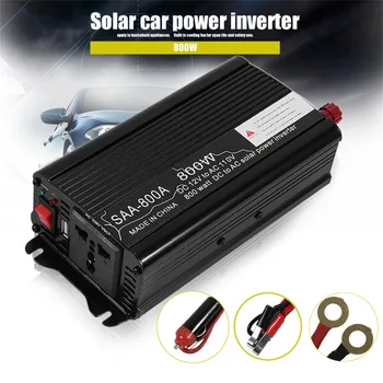 

800/1000/1500W Car Aluminum Alloy DC12V To AC110V Auto Power Inverter High Converting Efficiency Charger Converter Transformer