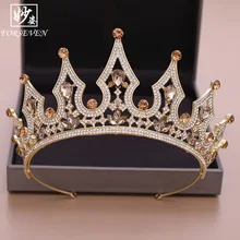 Корона невесты свадебный головной убор Европа и Америка сплав Корона барокко ленты для волос свадебное платье головной убор Корона невесты головной убор