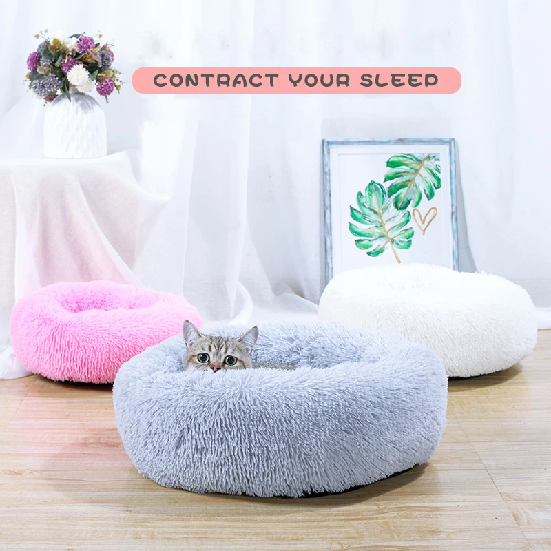 Macio Quente Pet Rodada Cama Confortvel Pet Co Ninho Gato Canil Lavvel Fcil De Limpar Pet fornecimento дома Quente Para An