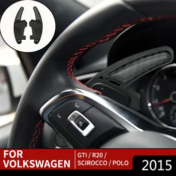 

2PCS Carbon Fiber Car Steering Wheel Paddle Extend Shifter Replacement Paddel For Volkswagen VW Golf MK7 GTI R20 Parts