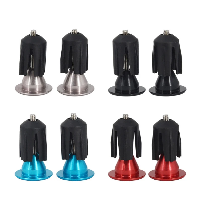 

2PCS Bike Handlebar Plugs Bicycle Parts Grips Caps Covers Aluminum Alloy Handlebar End Plugs Cycling MTB Bike Accessories