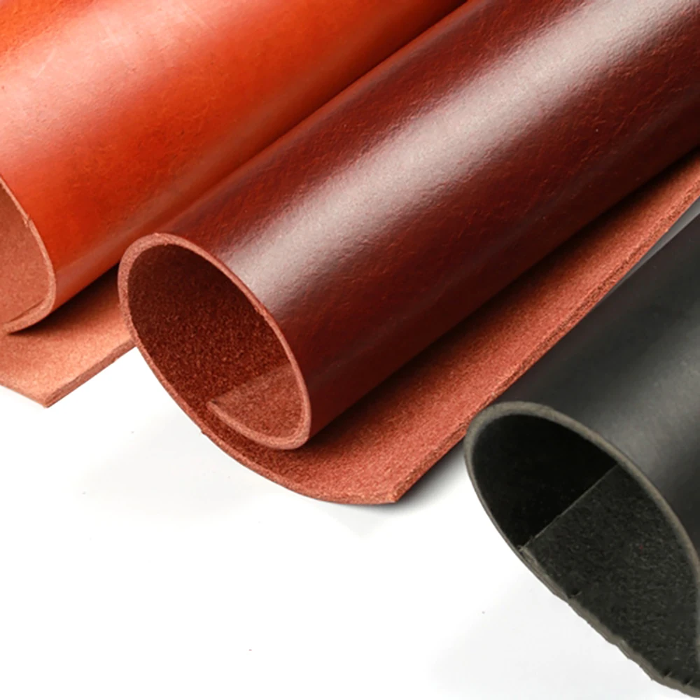 Fog Waxed Vegetable Tanned Cowhide Genuine Leather Material For