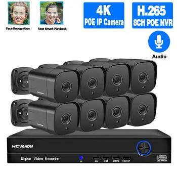 

8CH NVR CCTV Camera Security System Kit POE 4K Outdoor Waterproof HD 5MP IP Bullet Camera Video Surveillance System Set XMEYE
