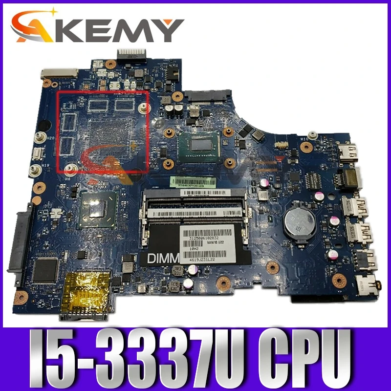 Original Laptop motherboard For DELL Inspiron 3721 I5-3337U Mainboard CN-03WVDR 03WVDR VAW11 LA-9102P | Компьютеры и офис