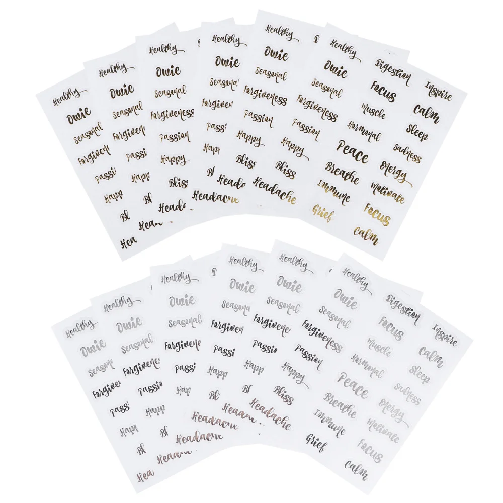 

Bottle Oil Essential Stickers Labels Label Adhesive Self Roller Decals Bottles Pasters Diy Tags Sticker Tag Makeup Letters