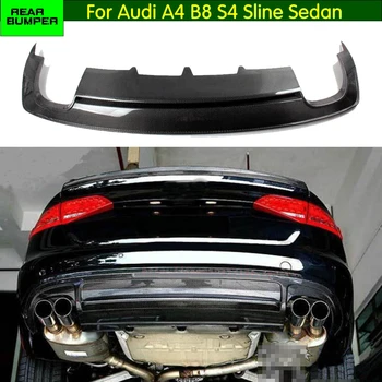 

Carbon Fiber Rear Bumper Diffuser For audi A4 B8 S4 Sline Sedan 4 Door Only 2013-2016 Rear Bumper Lip Spoiler Diffuser