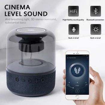 

TWS Tandem Speaker Wireless Bluetooth Bass Speaker New Creative Four-color Light Stereo Speaker Car Voice Call Bluetooth Speaker