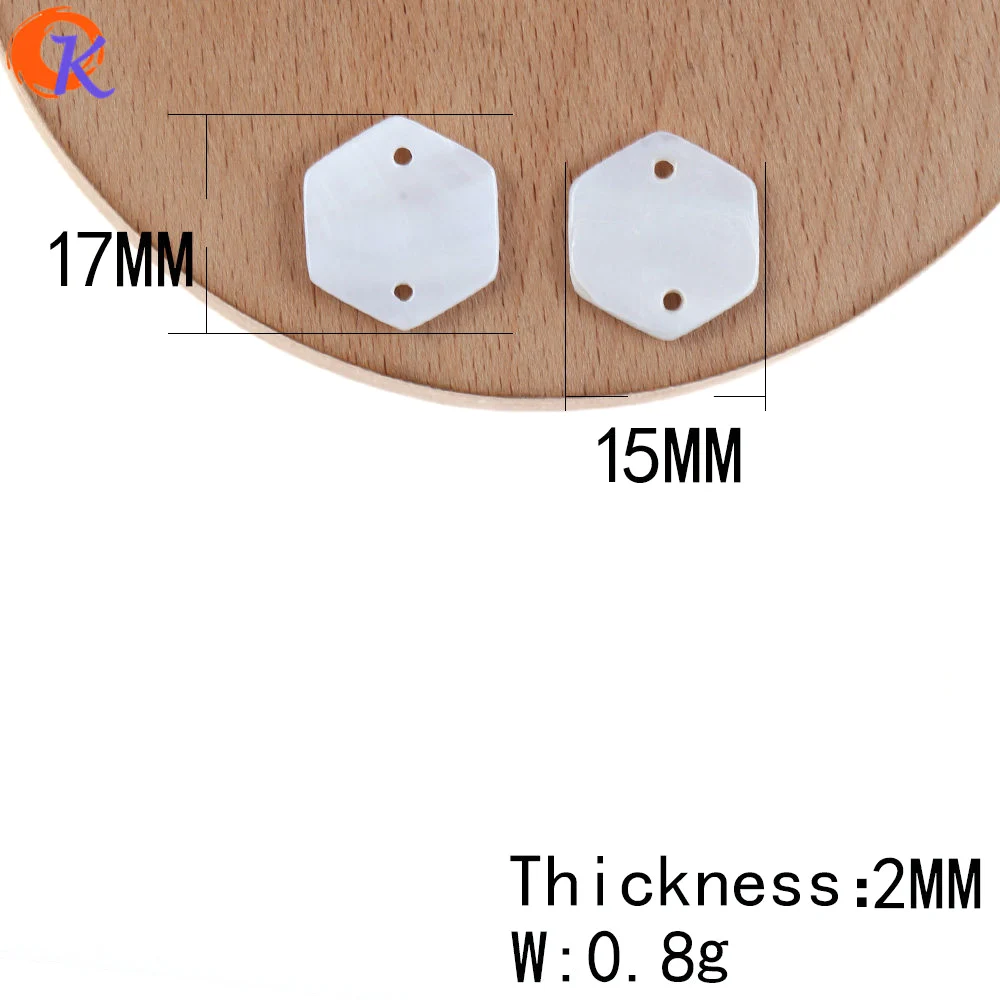 Cordial Design 15*17MM 200Pcs Jewelry Accessories/Earring Making/Natural Shell/Hexagon Shape/DIY/Hand Made/Earring Findings 3 CDBK-190025-4