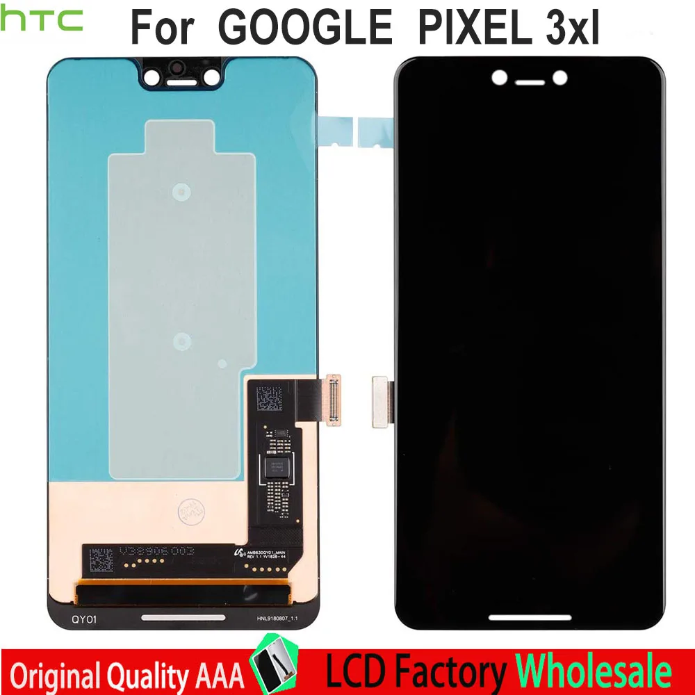 Замена для Pixel 3 XL ЖК-дисплей сенсорный экран дигитайзер стекло полная сборка Совместимость с Google Pixel 3 XL G013C 6,3"