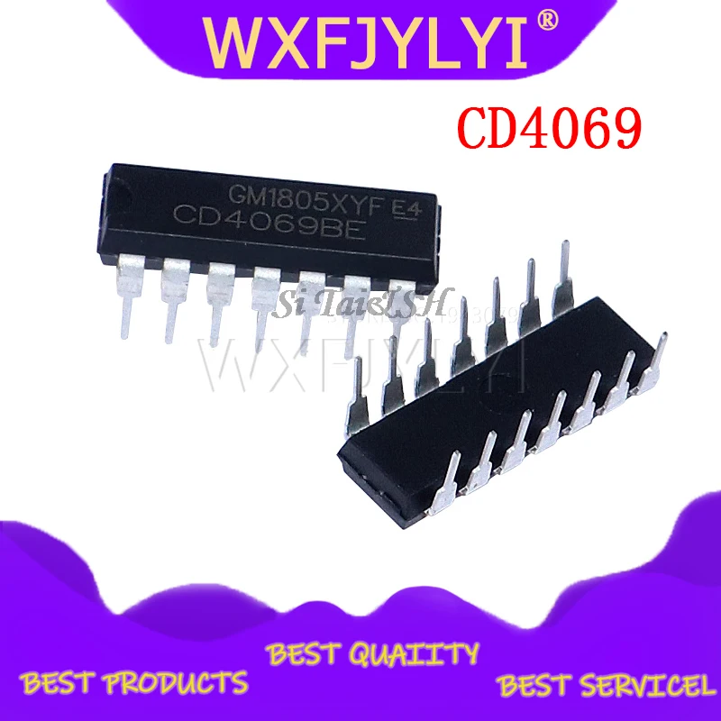 10 шт./лот CD4069 CD4069UBE DIP 14 шесть неворот/инвертор| |