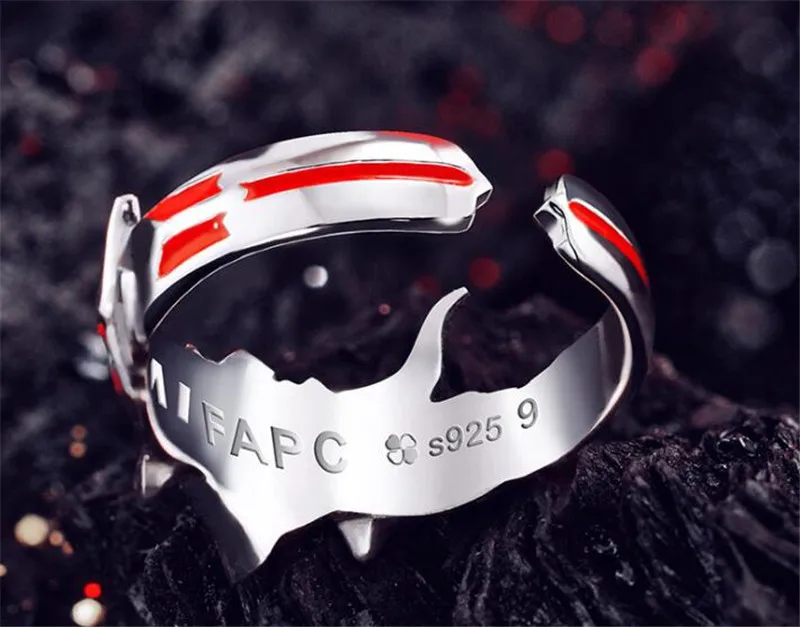 Аниме мультфильм Fate Apocrypha Mordred кольцо 925 Slive шлем Ювелирное кольцо Хэллоуин косплей кольцо Рождественский подарок