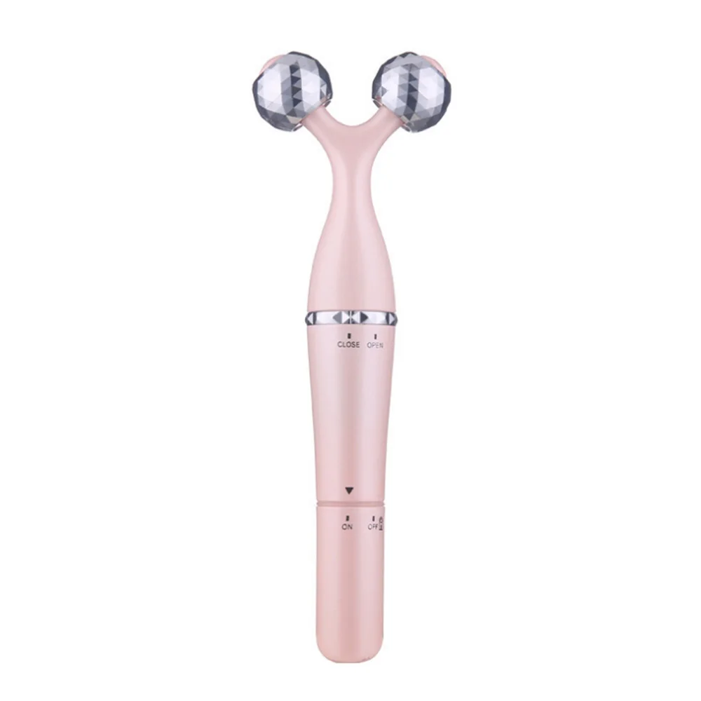 Pink Bfaccia 3 в 1, роликовый массажер для подтяжки лица, для красоты лица, для лифтинга, удаления морщин, для тела, для похудения, инструмент для массажа лица, инструменты - Цвет: Pink