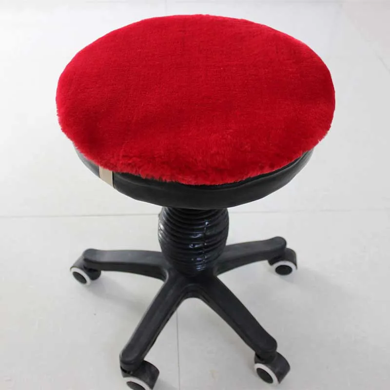 Утолщенный нескользящий обеденный стул студенческий круглый стул футон офисная скамейка квадратный отель плюшевая подушка - Цвет: round red
