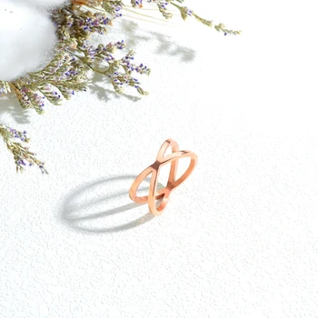 

Ladies Stainless steel rings for women 10 pcs bulk items wholesale lots sale luxury fashion letter x rose gold offers of the day