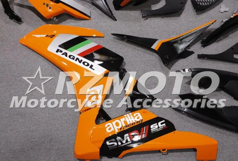 Литьевая Форма ABS Обтекатели комплект подходит для Aprilia RSV4 1000 2009- 09 10 11 12 13 14 на заказ оранжевый