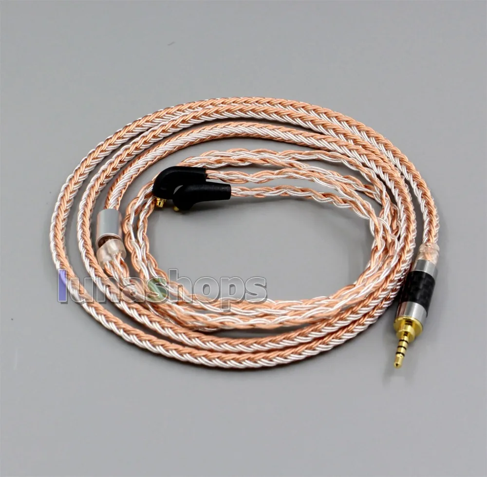 LN005808 3,5 мм 2,5 мм 4,4 мм 16 ядер OCC посеребренный смешанный кабель для наушников Etymotic ER4 XR SR ER4SR ER4XR