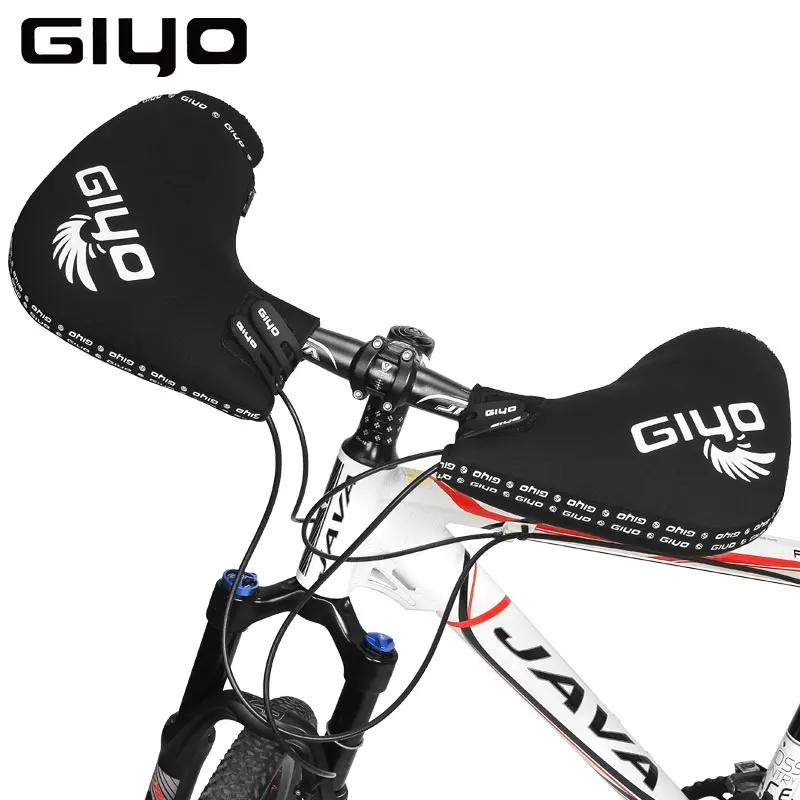 GIYO Winter Thermal Mountain Road Cycling Bike Bicycle Bar Mitts Mittens Gloves SBR Neoprene Handlebar Flat Drop Cover | Спорт и