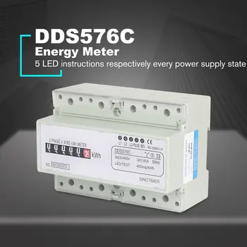 

SINOTIMER DDS576C Three Phase 7P 4 Wire Analog Energy Counter Simulate Power Monitor DIN Rail with Pulse Output