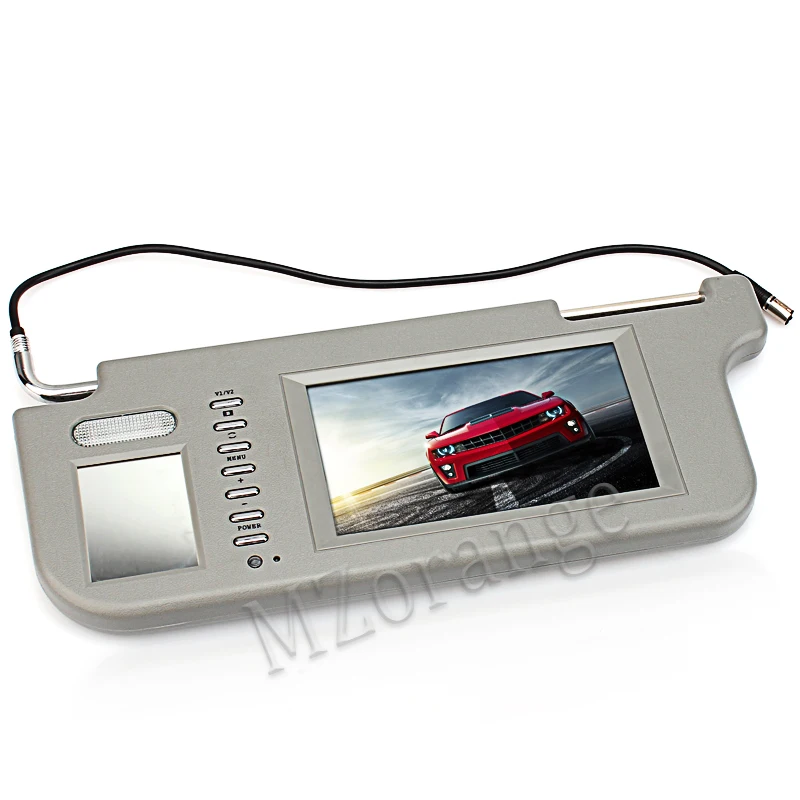 MIZIAUTO 7 inch left right Car sun visor monitor sun-shading boards display screen two-way video input reversing switch priority