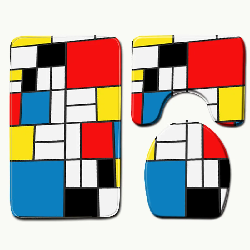 Zeegle 3D геометрический узор Коврик для душа микрофибра коврик для ванной комнаты Туалет ковер для душа нескользящий коврик для ванной комнаты
