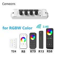 

2.4G Wireless Smart LED Controller 12V 24V 4 Knob CCT RGB RGBW LED RF Controller Switch Four PWM Frequency Constant Voltage V4-K